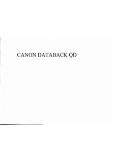 Canon Databack QD manual. Camera Instructions.